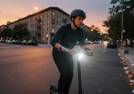 E-Scooter Commuter Protection: Helmets, Wrist Guards and Night Lights