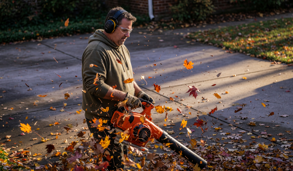 Leaf Blower Safety: Hearing, Eye and Debris Protection