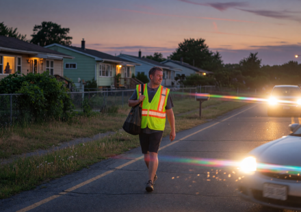 Pedestrian Safety at Dusk: Reflective Wear for Summer Evening Walks